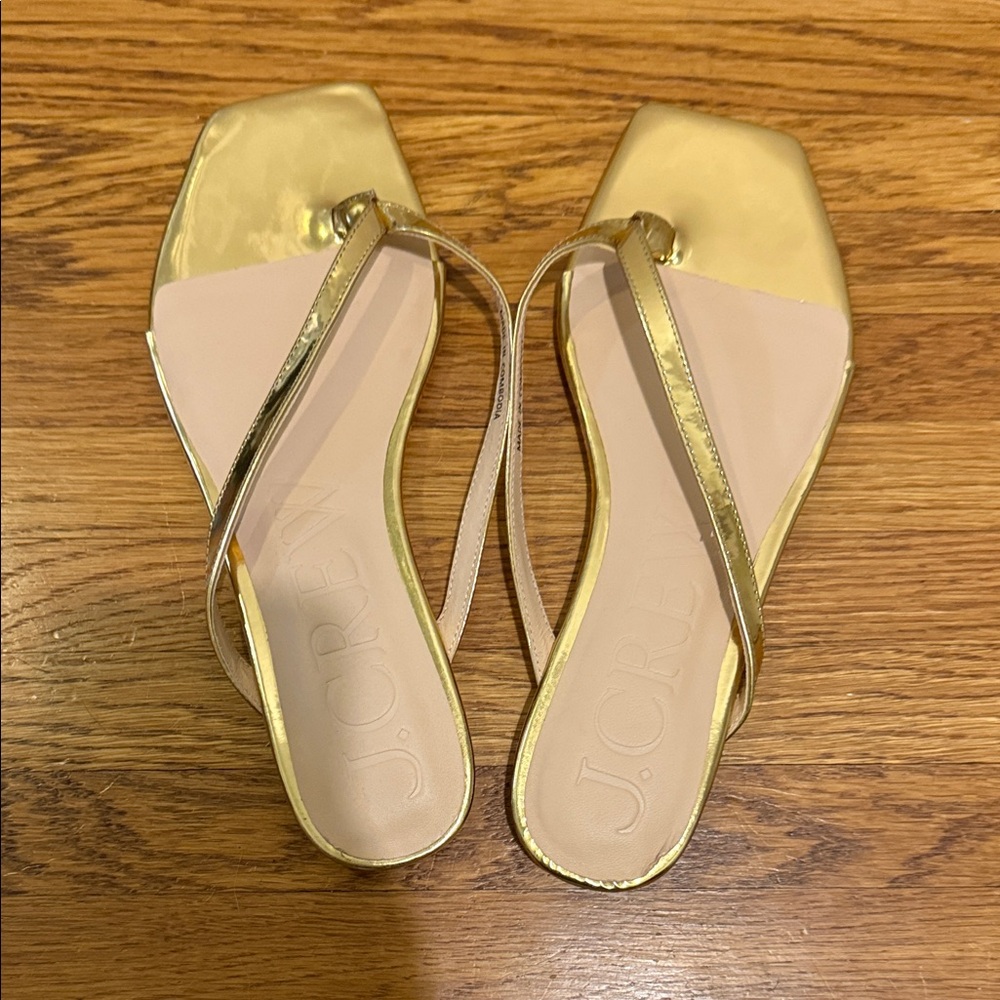 J. Crew Gold and Cream Women's Sandals